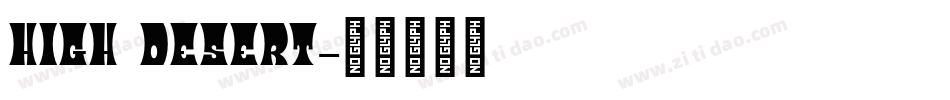 High Desert字体转换